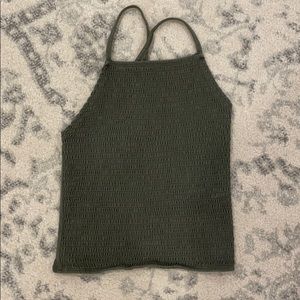 COPY - Hollister Army Green Ribbed Tank Top Size …